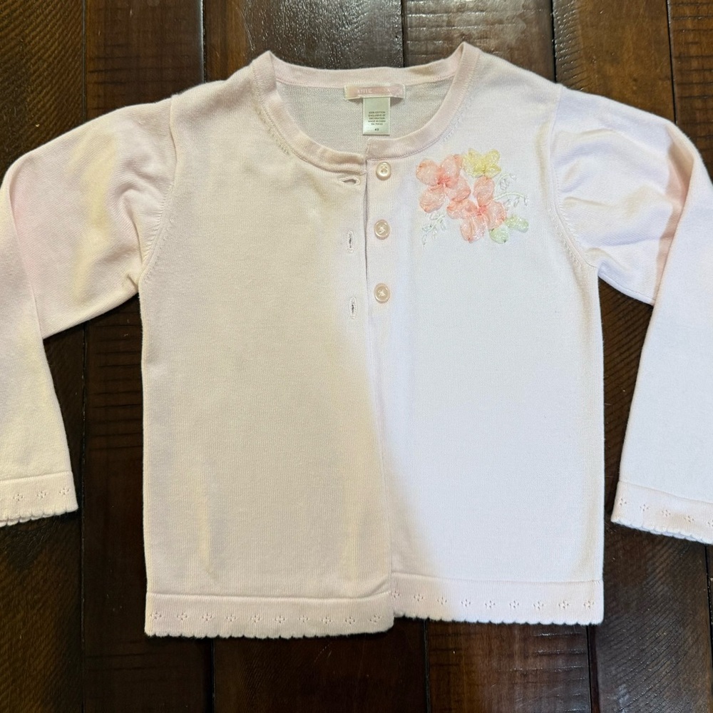 Janie and Jack Pink Floral Long Sleeve Tee